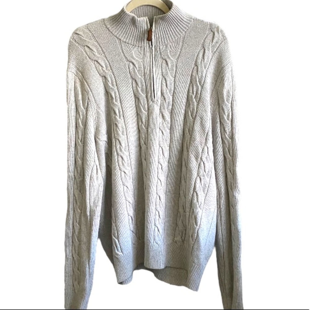 Ralph Lauren Cable-Knit Quarter-Zip Sweater